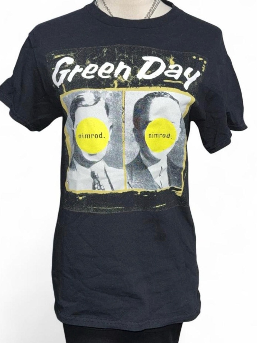 Green Day Nimrod Graphic Tee - Black & Yellow